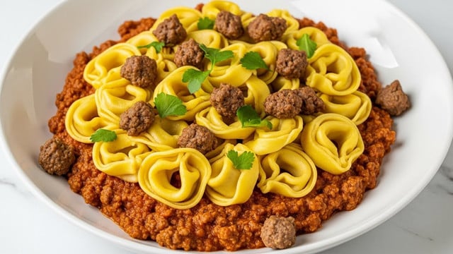 Cheesy Beef Enchilada Tortellini Recipe