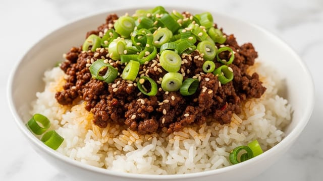 Ground Beef Hot Honey Bowl Recipe