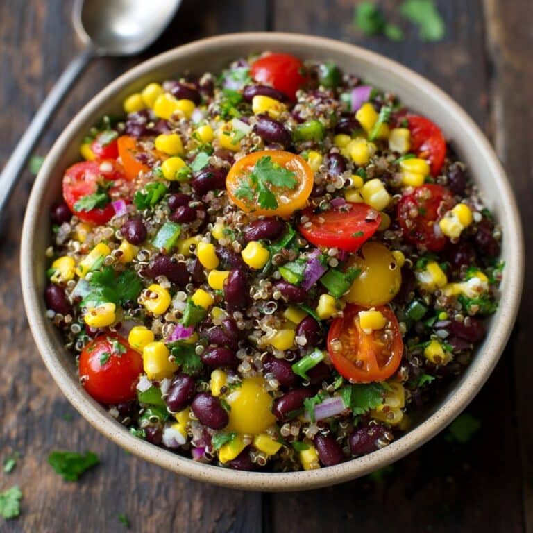 Simple Black Bean Corn Quinoa Salad Recipe