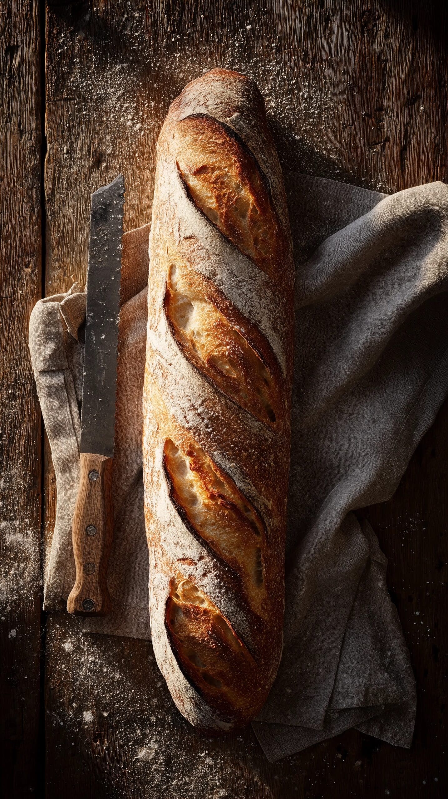 No Knead Baguette Recipe - Recipe Image