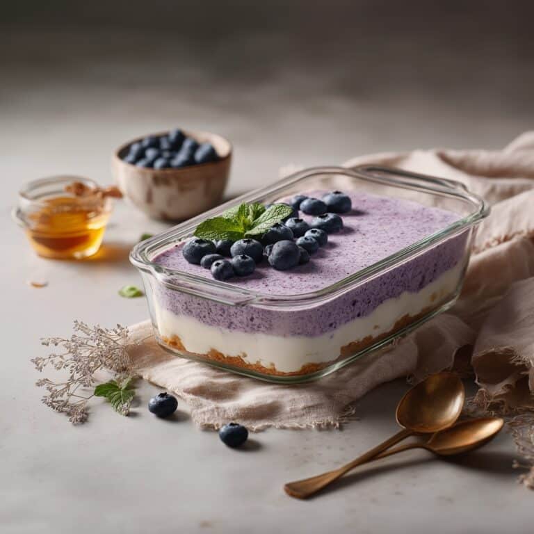 Blueberry Cottage Cheese Mousse (High Protein, Low Sugar) Recipe