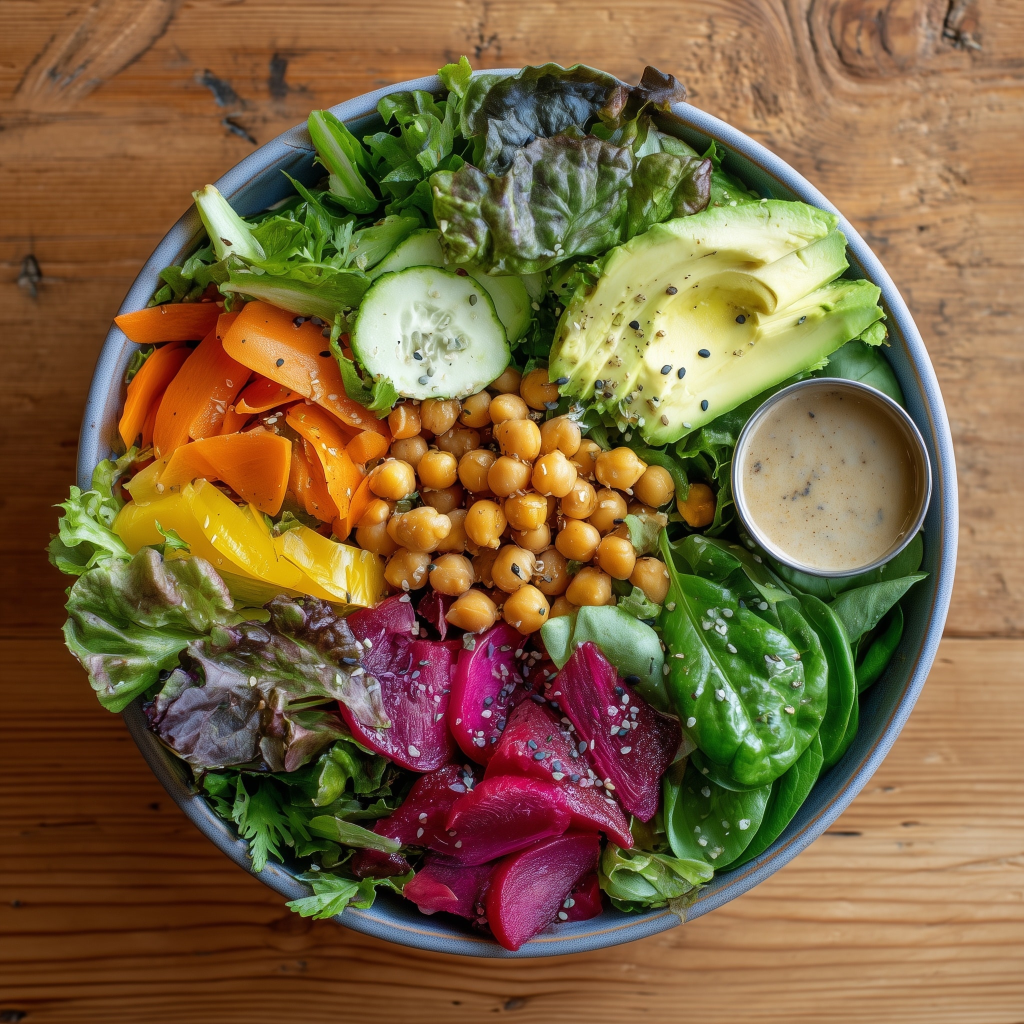 Kale Taco Salad with Chipotle Avocado Dressing Recipe - Recipe Image
