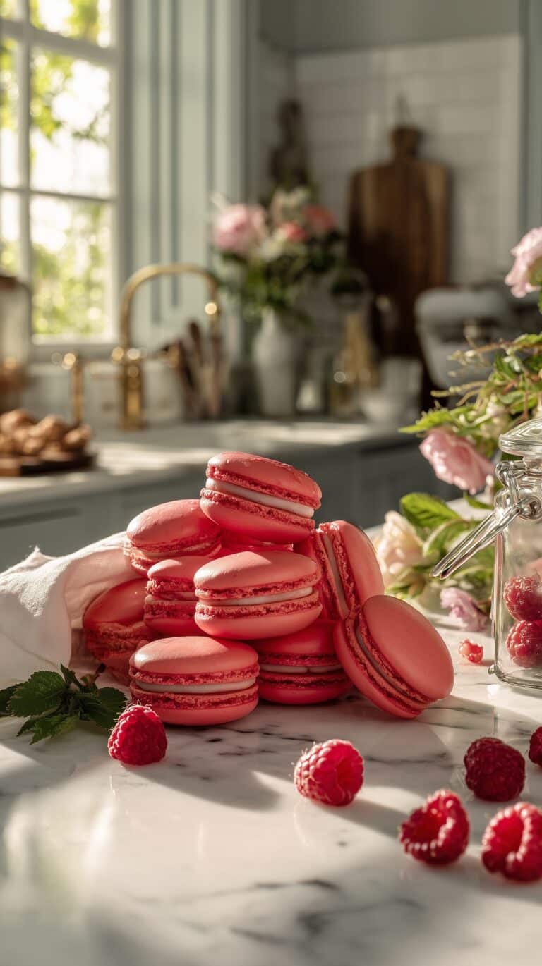 Strawberry Macarons with Fresh Fruit Buttercream Recipe