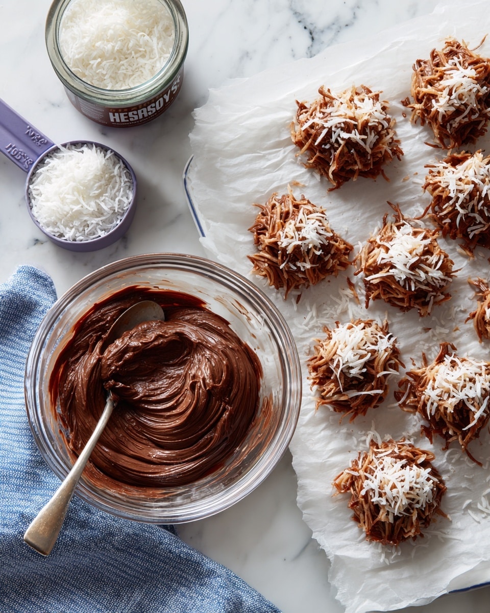 No-Bake Keto Cookies with Coconut, Peanut Butter, and Cocoa Recipe - Recipe Image