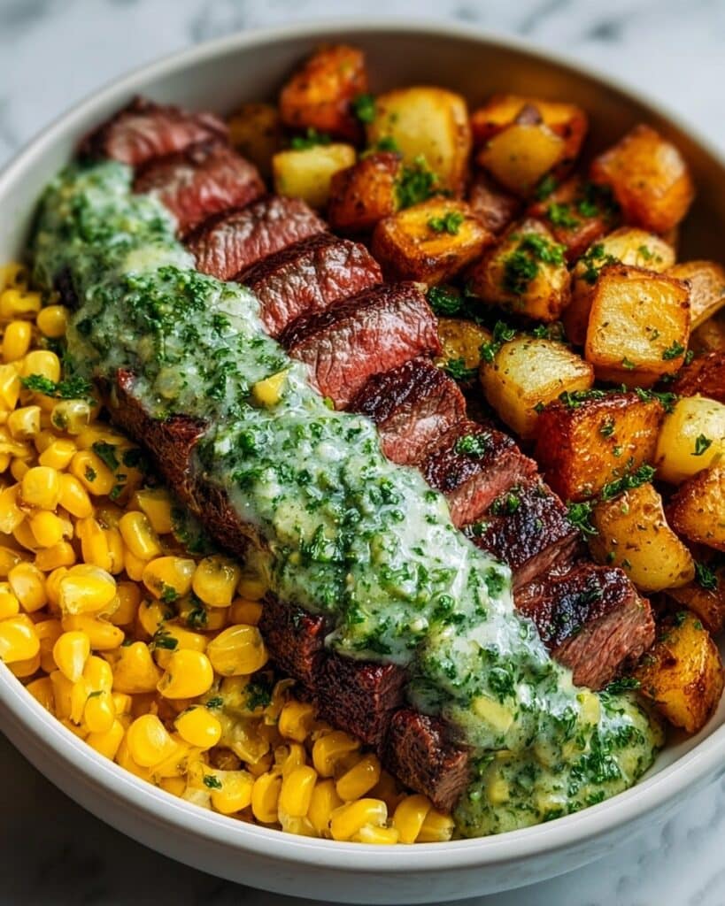 Steak Avocado Corn Bowl Recipe