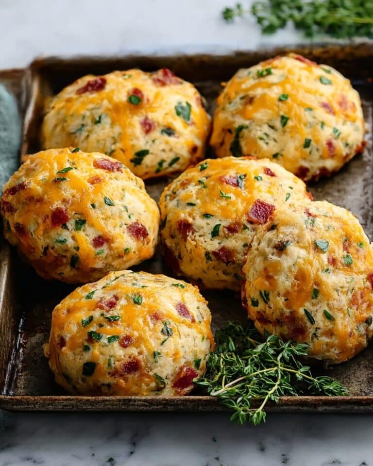 High Protein Breakfast Biscuits with Spinach, Ham, and Cheddar Recipe