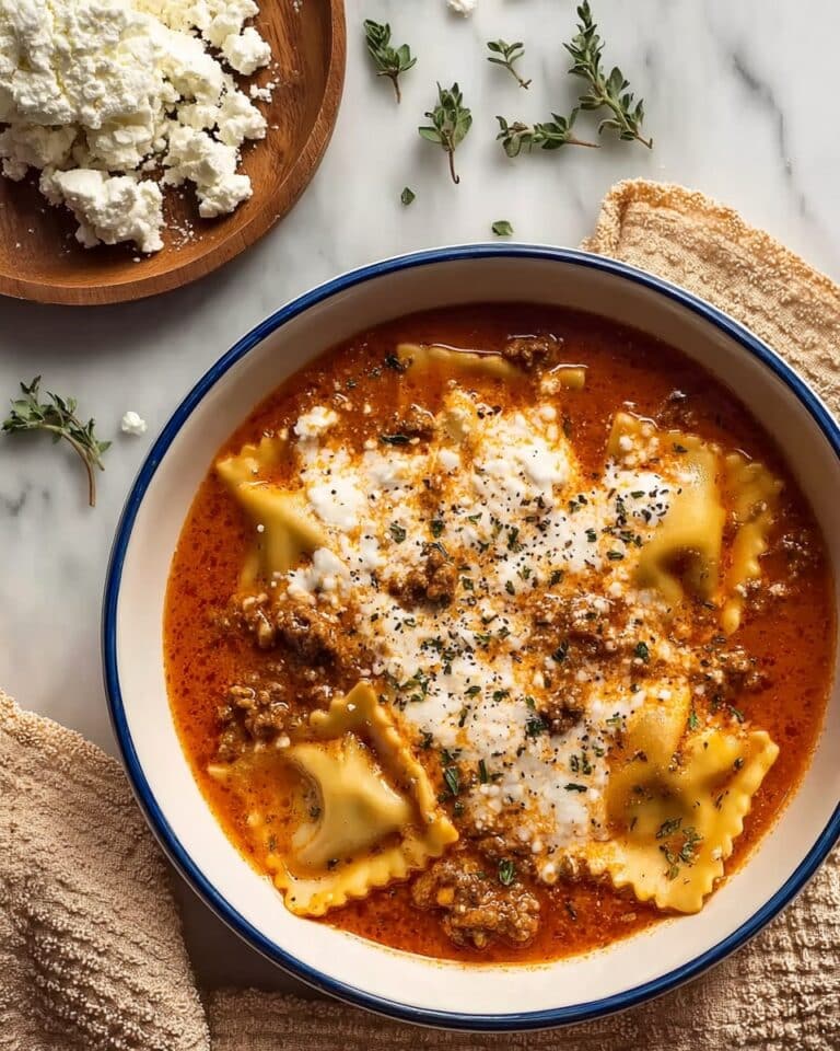 Rich Lasagna Soup with Ricotta Recipe