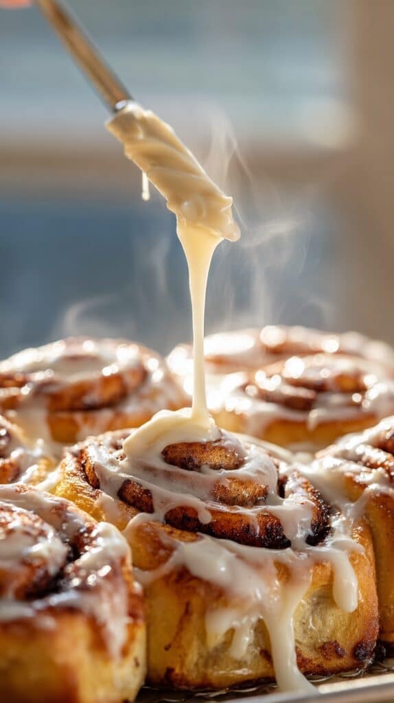 Strawberry Cinnamon Rolls with Cream Cheese Strawberry Glaze Recipe