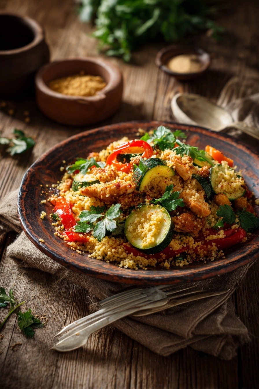 Sweet and Savory Couscous with Dried Fruits, Herbs, and Nuts Recipe - Recipe Image