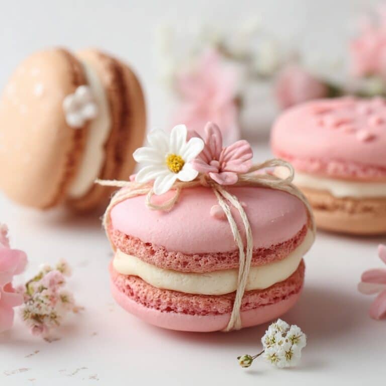 Strawberry Macarons with Strawberry Buttercream Recipe