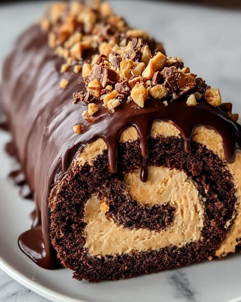 Irresistible Peanut Butter Cup Chocolate Roll Recipe