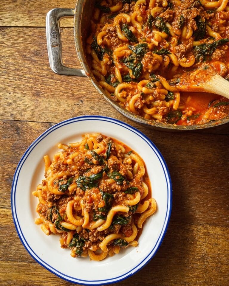 Easy Ground Turkey Pasta with Spinach and Parmesan Recipe