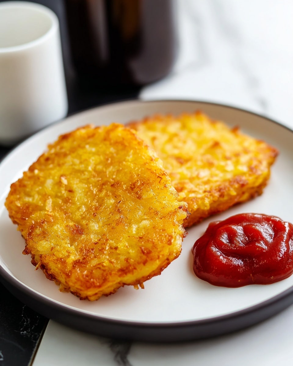 Crispy Air Fryer Frozen Hash Brown Patties Recipe - Recipe Image