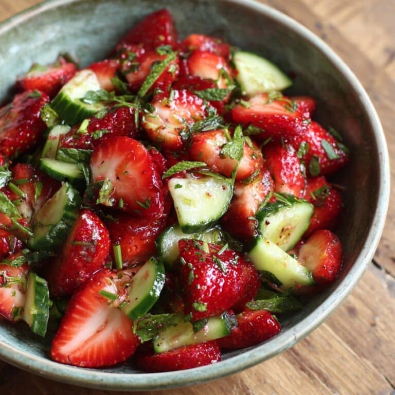 Strawberry Cucumber Salad with Feta and Fresh Herbs Recipe