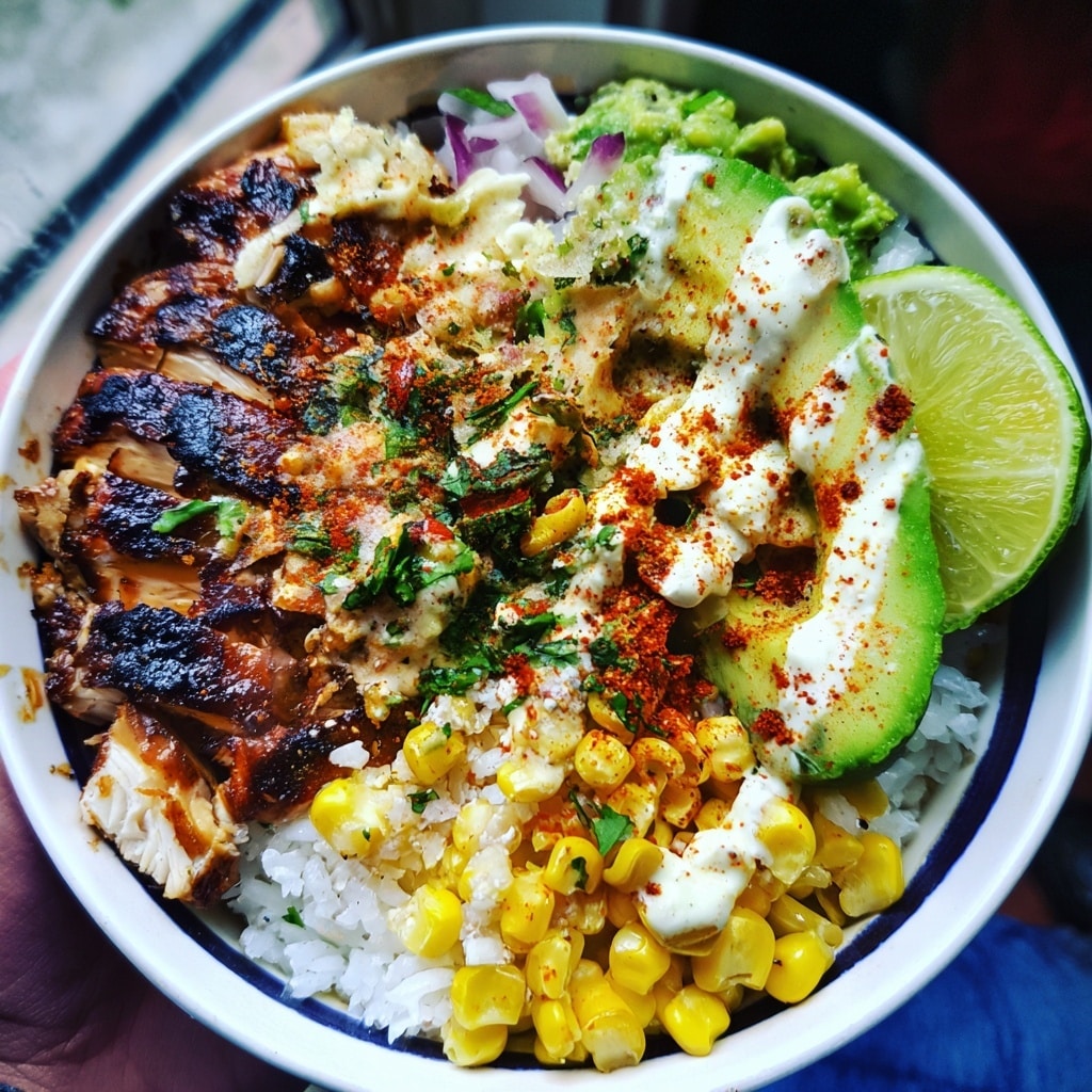 Street Corn Chicken Rice Bowl Recipe - Recipe Image