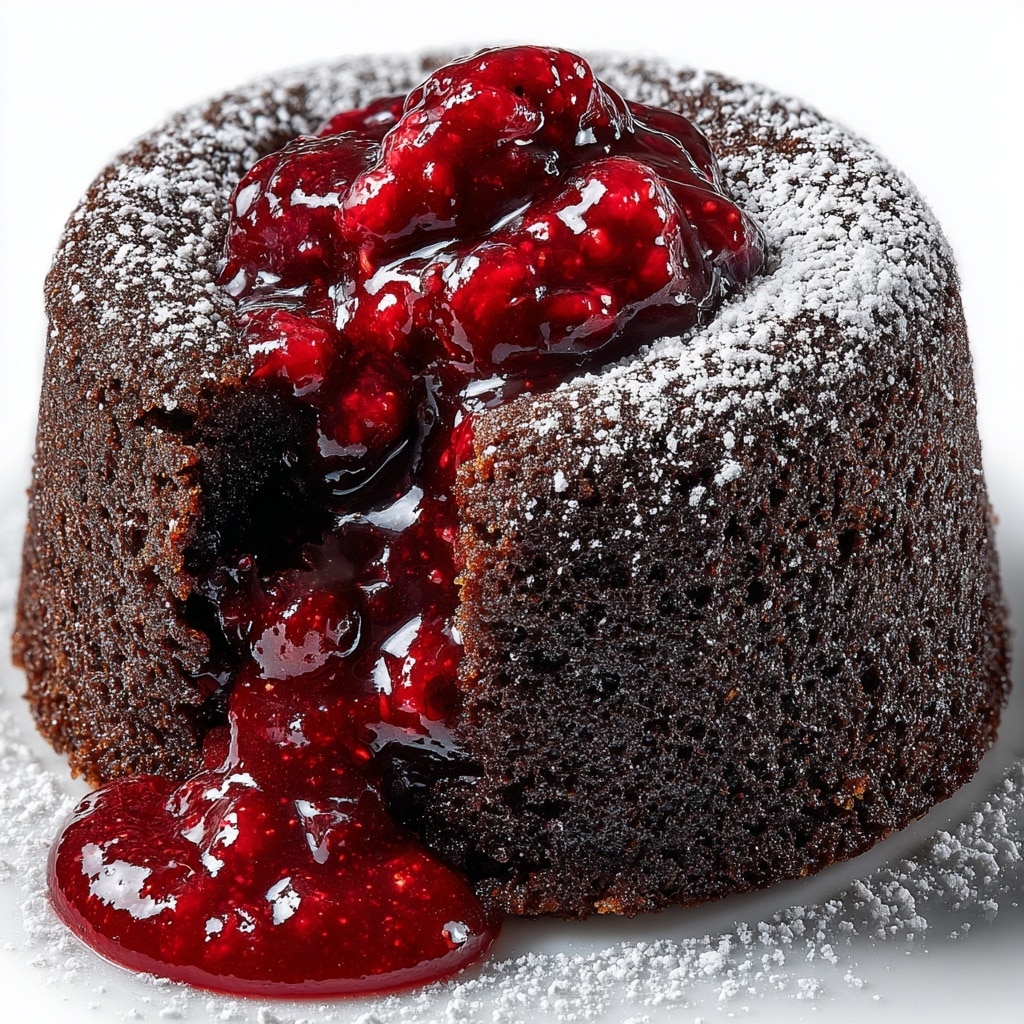 Molten Red Velvet Cakes with Cream Cheese Whipped Cream Recipe - Recipe Image