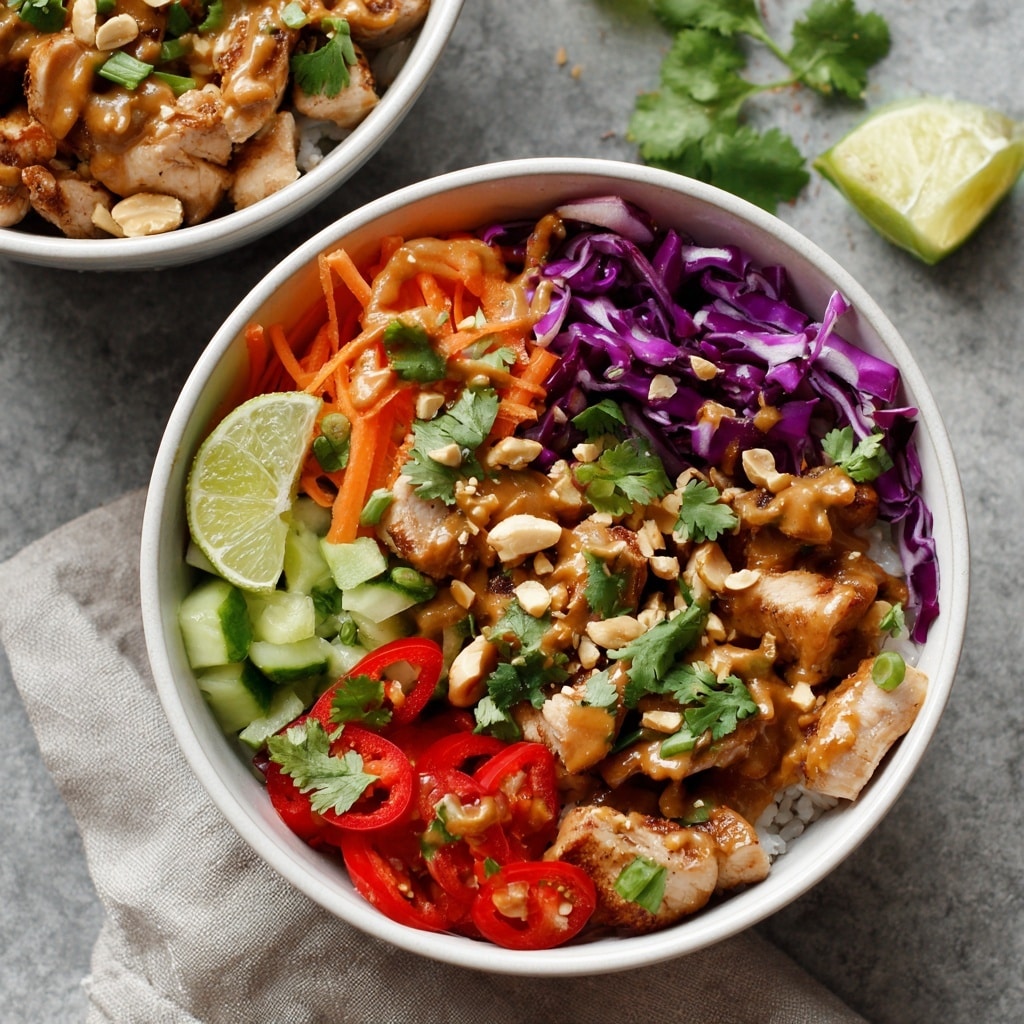 Thai Peanut Chicken Bowls Recipe