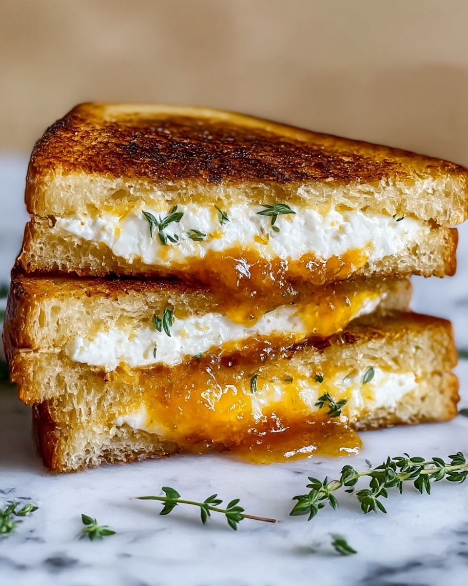 Goat Cheese Grilled Cheese with Honey Bliss Recipe - Recipe Image