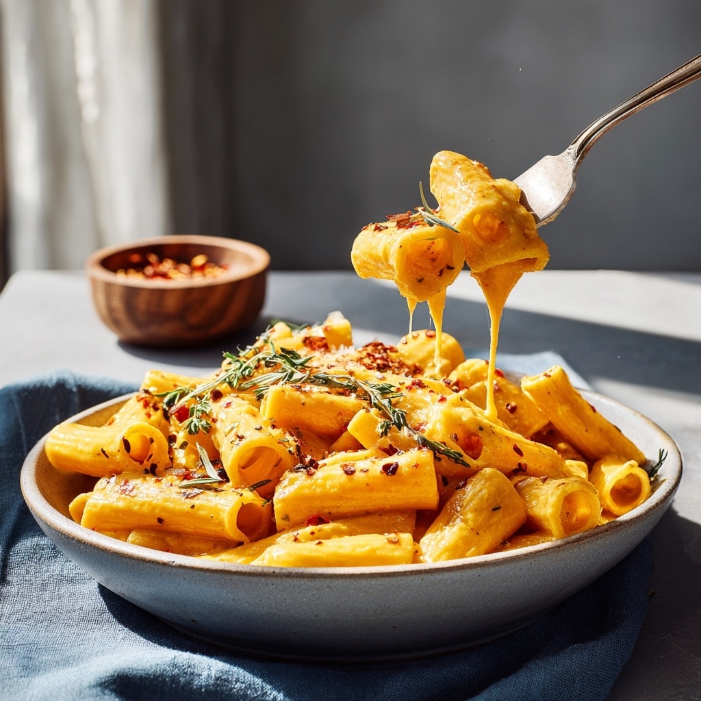 Brown Butter Pumpkin Alfredo Pasta with Bacon Recipe - Recipe Image