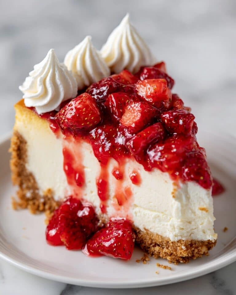 Strawberry Topped Cheesecake Dessert Recipe