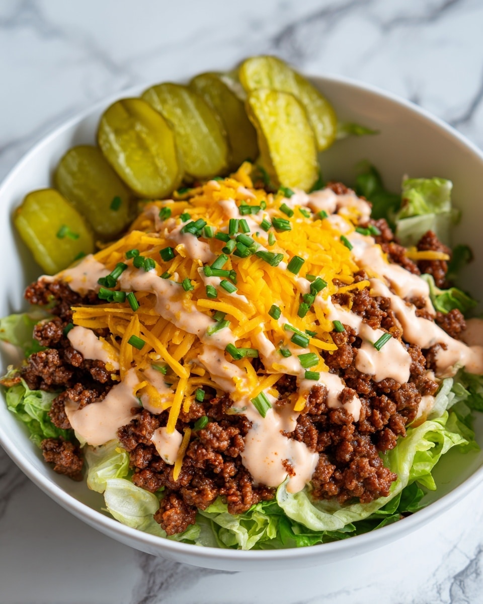 Big Mac Salad: The Ultimate Easy Keto Burger Bowl Recipe - Recipe Image