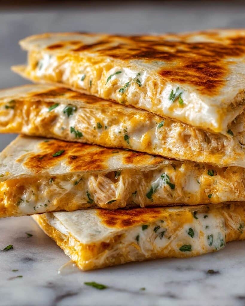High-Protein Chicken Ranch Quesadilla Recipe