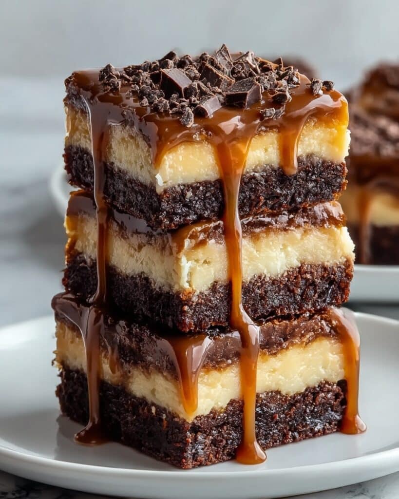 Chocolate Caramel Cheesecake Bars Recipe