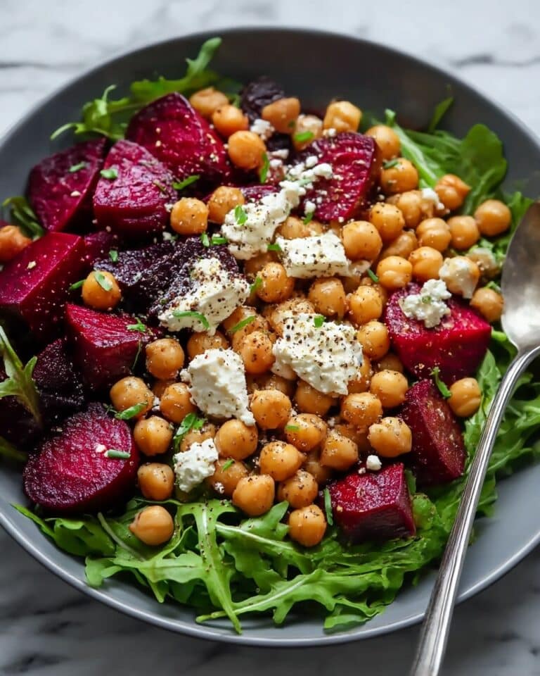 High-Protein Chickpea, Beet, and Feta Salad Recipe