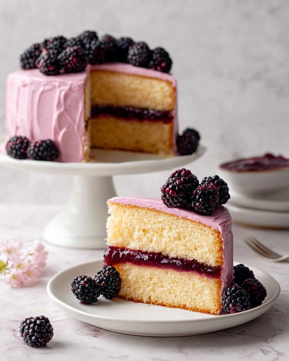 Blackberry Almond Cake Recipe - Recipe Image