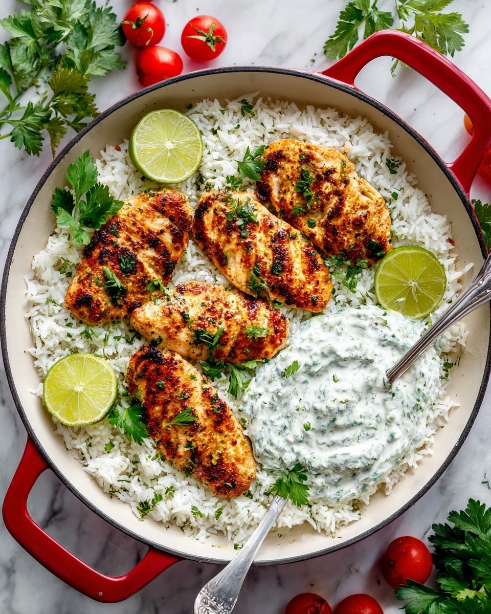 Dump-and-Bake Chicken Tzatziki with Rice Recipe - Recipe Image