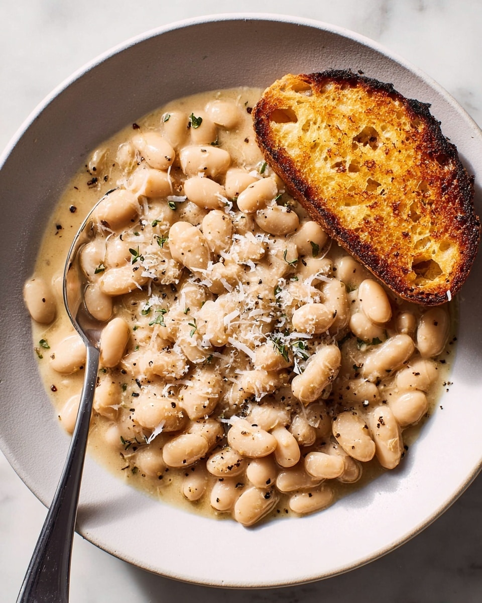 Cacio E Pepe White Beans Skillet Recipe - Recipe Image