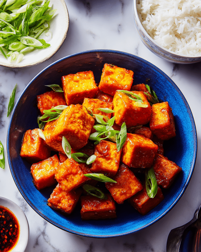 Crispy Fried Tofu with Gochujang Honey Glaze Recipe