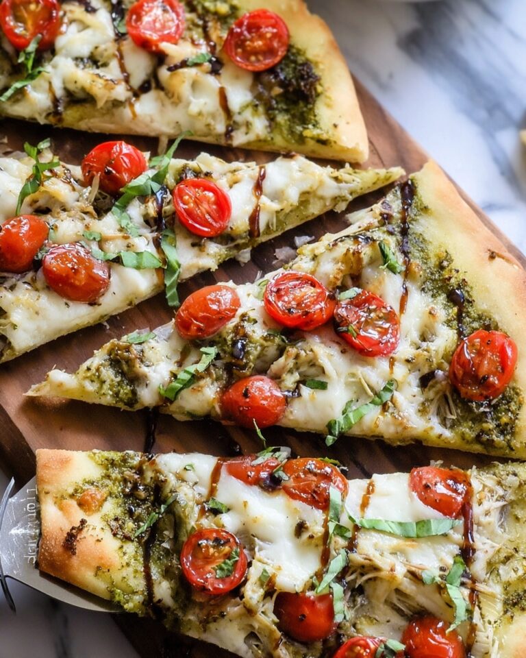 Caprese Chicken Flatbread Recipe