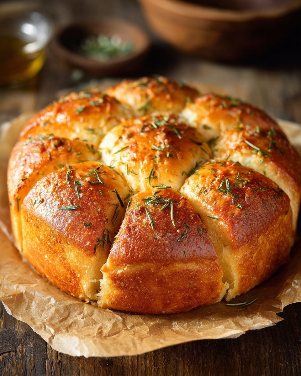 Easy Roasted Garlic Rosemary Artisan Bread – The Best Homemade Loaf Recipe - Recipe Image