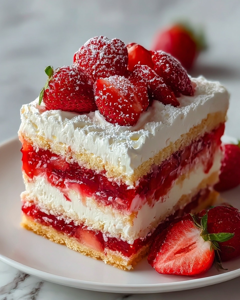 Strawberry Earthquake Cake Recipe - Recipe Image