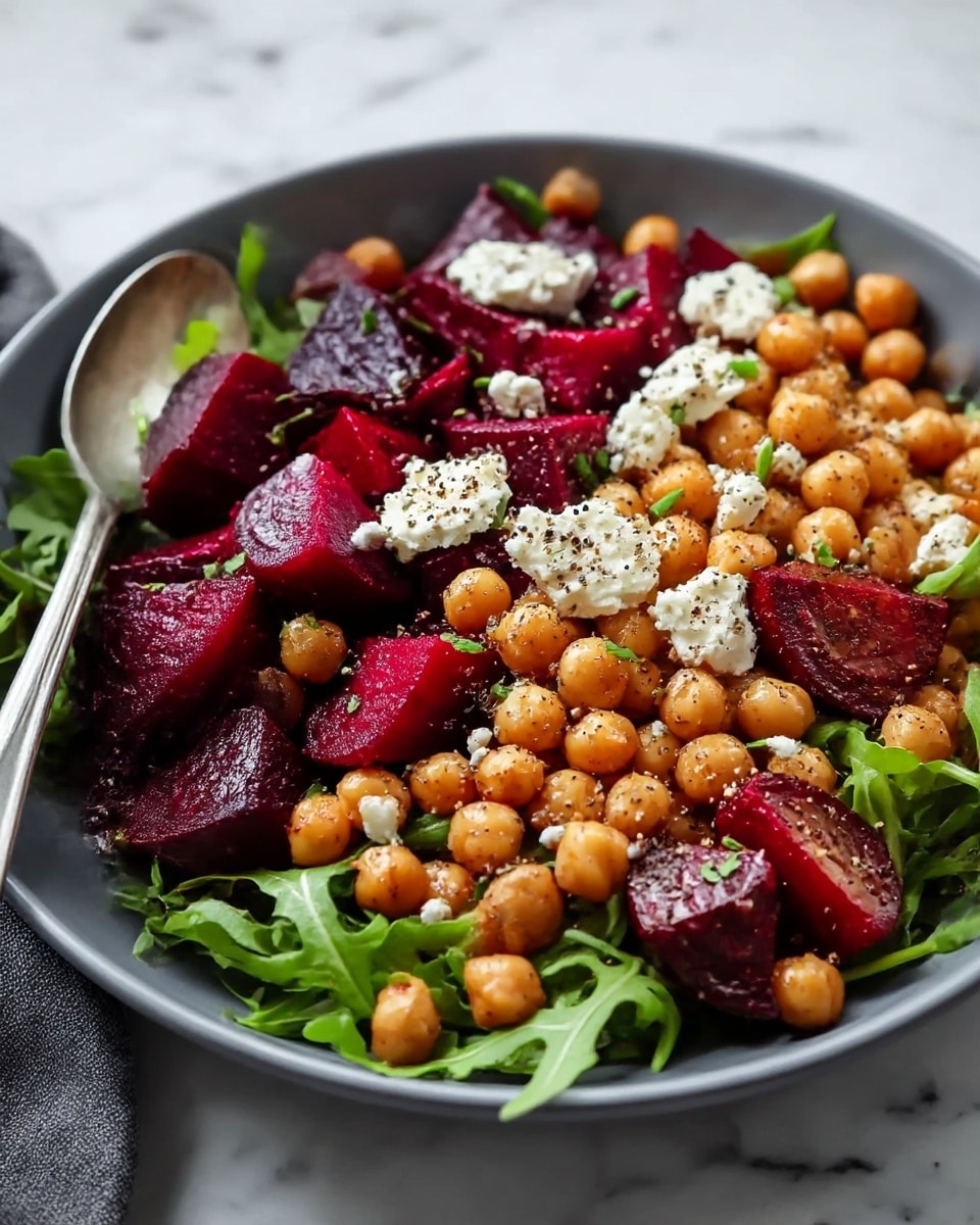 High-Protein Chickpea, Beet, and Feta Salad Recipe - Recipe Image