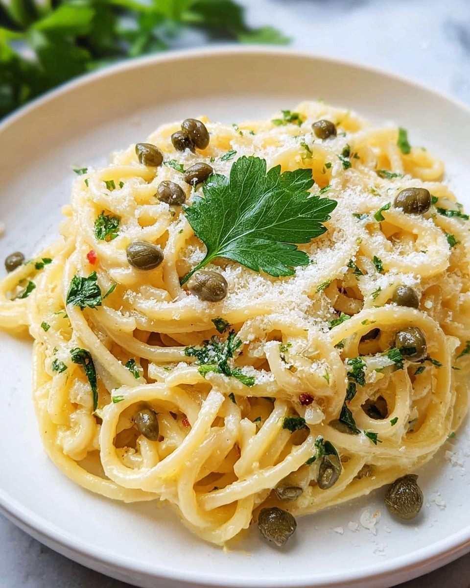 Lemon Caper Pasta Recipe - Recipe Image